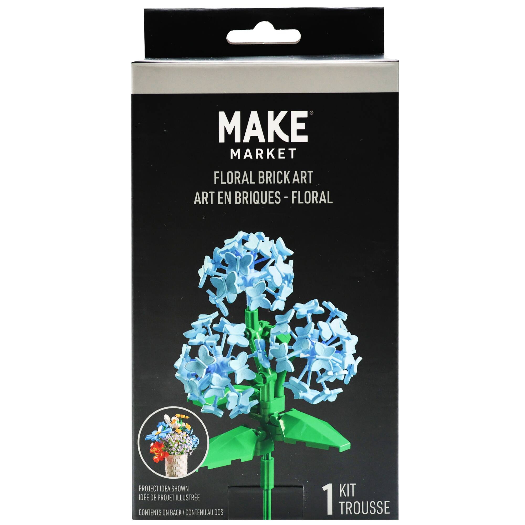 Blue Hydrangea Floral Brick Art Kit by Make Market®